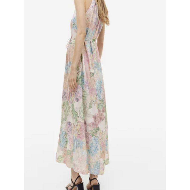 Export H Home Suspenders Exquisite Print Smooth Fabric High Quality Sleeveless Loose and Elegant Beautiful All-Match Dress