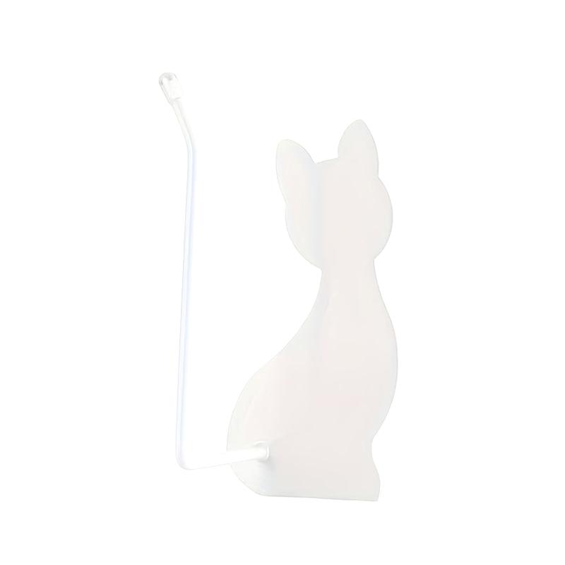 Stainless Steel Cat-Shaped Tissue Holder, Self-Adhesive Bathroom And Kitchen Organizer, Space-Saving Toilet Tissue Holder