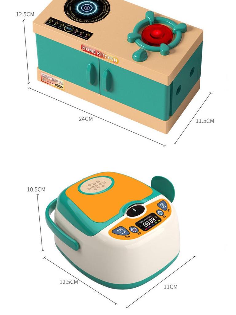 Kids' Pretend Play Stove Kitchen Set with Cuttable Vegetables - Perfect Gift for Boys and Girls