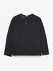Ousa Henley Neck Layered Long Sleeve T-Shirt 3 Colors