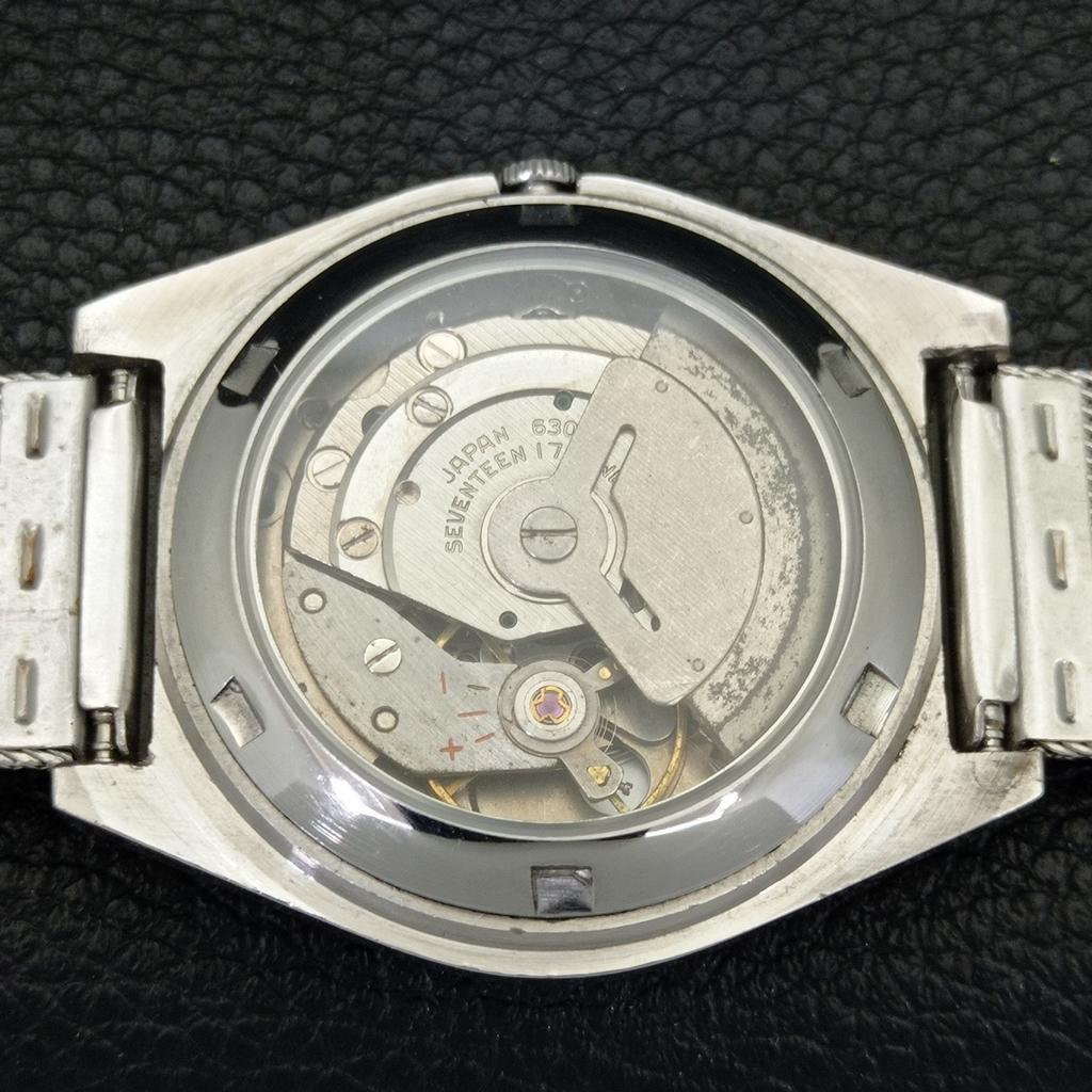 JAPAN VINTAGE SEIKO 5 AUTOMATIC 6309A MENS GREEN COLOR DIAL WATCH A500845-5