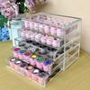 1pc,Nail polish storage box, nail polish display box, transparent multi-layer storage rack, cosmetics, lipstick, jewelry storage