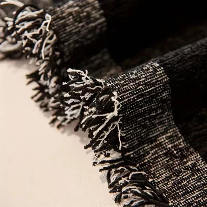 Black Monogrammed Sofa Towel, Anti-Scratch Sofa Towel, Living Room 3 Seater Sofa, Sofa Protector, All Seasons Easy To Clean