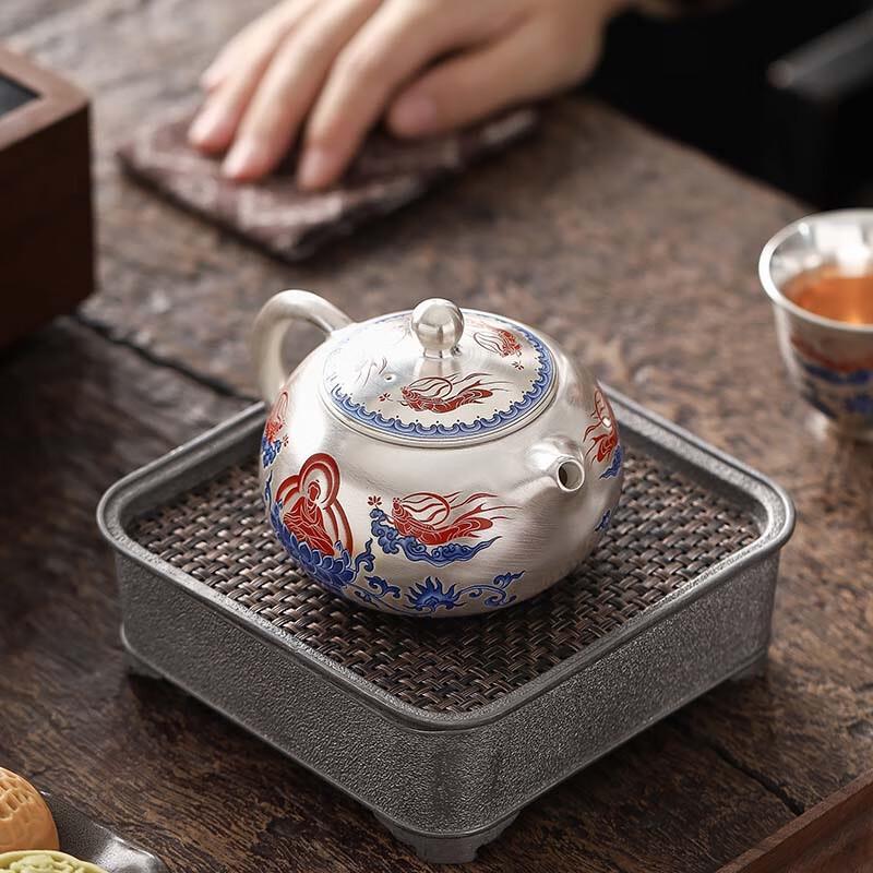 Hao Feng 999 Gilded Silver Dunhuang Tea Set