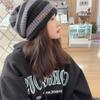 Winter Warm Hat Women's Casual Stacked Knitted Beanie Men's Hat Striped Hip Hop Unisex Women's Beanie Mountaineering Scarf