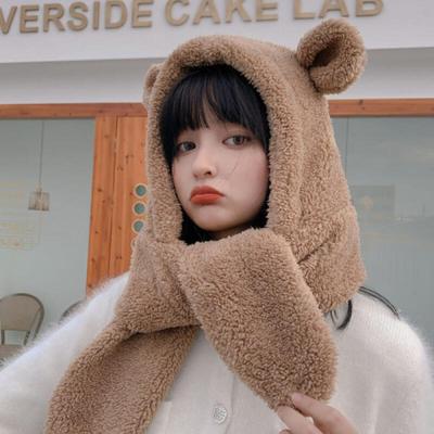 Kincheki Cute Winter Muffler Bear Hooded Hat