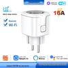EU Standard Smart Tuya WiFi Socket with Timer, Alexa Remote Control & Metering