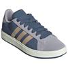 New Adidas Grand Court Base 00s Abrasion Resistant Low Top Skateboard Shoes Unisex Gray Blue KK1405