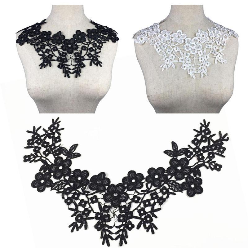 Applique Lace Fabric Sewing Embellishments Trims DIY Neck Collar Crafts Decors