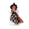 Halloween Witch Ornaments Spooky Witches Figures with Broomsticks Desktop Statue for Haunted House Party Decor