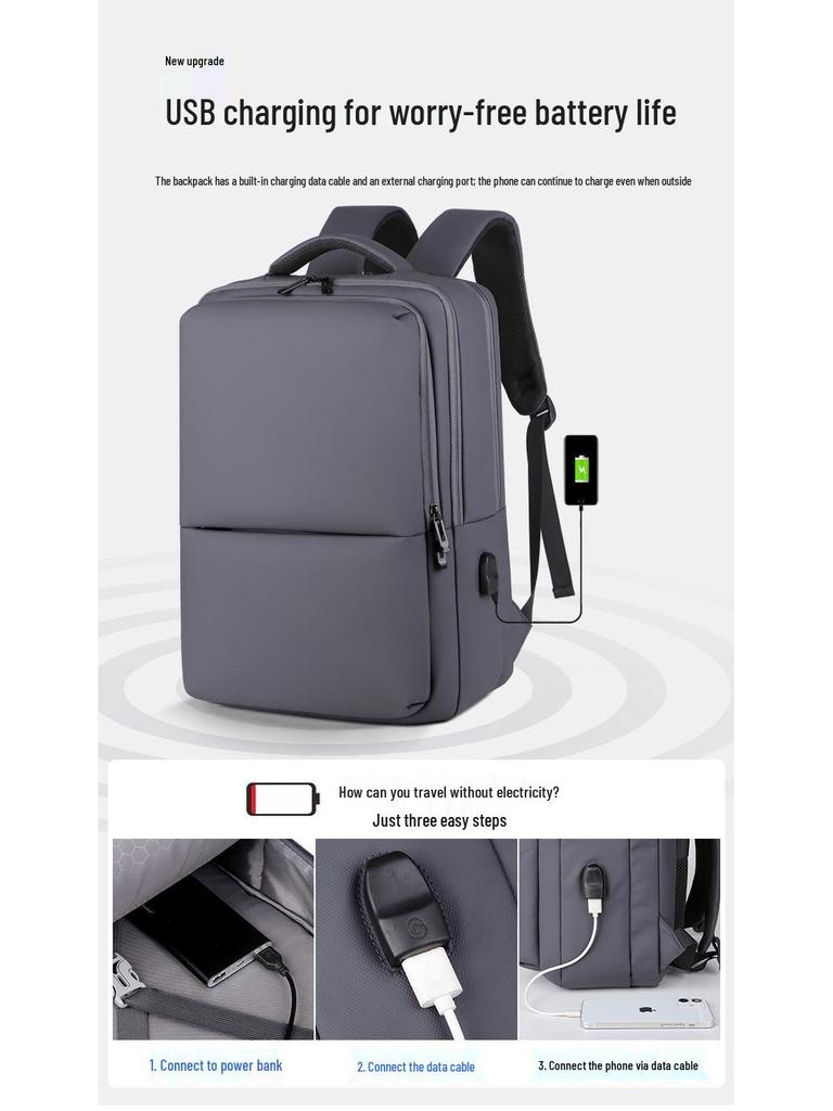 High-End Waterproof Laptop Backpack: Stylish & Casual for Men & Women