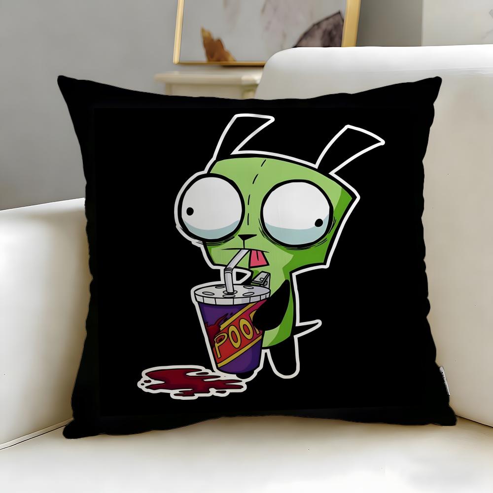Classic Animated Series Invader Zim Cushion Cover Soft & Easy-Wash Pillow Case – Versatile for Couch, Bed, Travel and Office