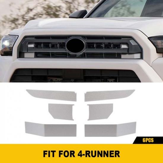 For 4runner SR5 2025+ 6x Aluminum alloy Front Grill Decoration Coves Strips Set
