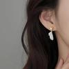 2024 Luxury 925 Silver Feather & Heart Stud Earrings for Women - High-End Niche Style