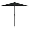 Aluminum Mast Sun Umbrella 270 X 246 Cm Black