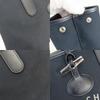 Used Longchamp Handbag Rozo canvas/leather Navy