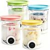 2PCS/4PCS Reusable Ice Cream Cup Replacement Creamy Icecream Containers Freezer Organization