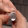 Light Luxury New Chinese Chic Egg Surface Ice Through Ring Unique Niche Design Cool Gentle Temperament Stacked Ring
