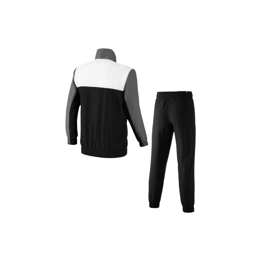 Puma Logo Print Zip Jacket And Cuffed Jogger Set Men Activewear Black 849541-01