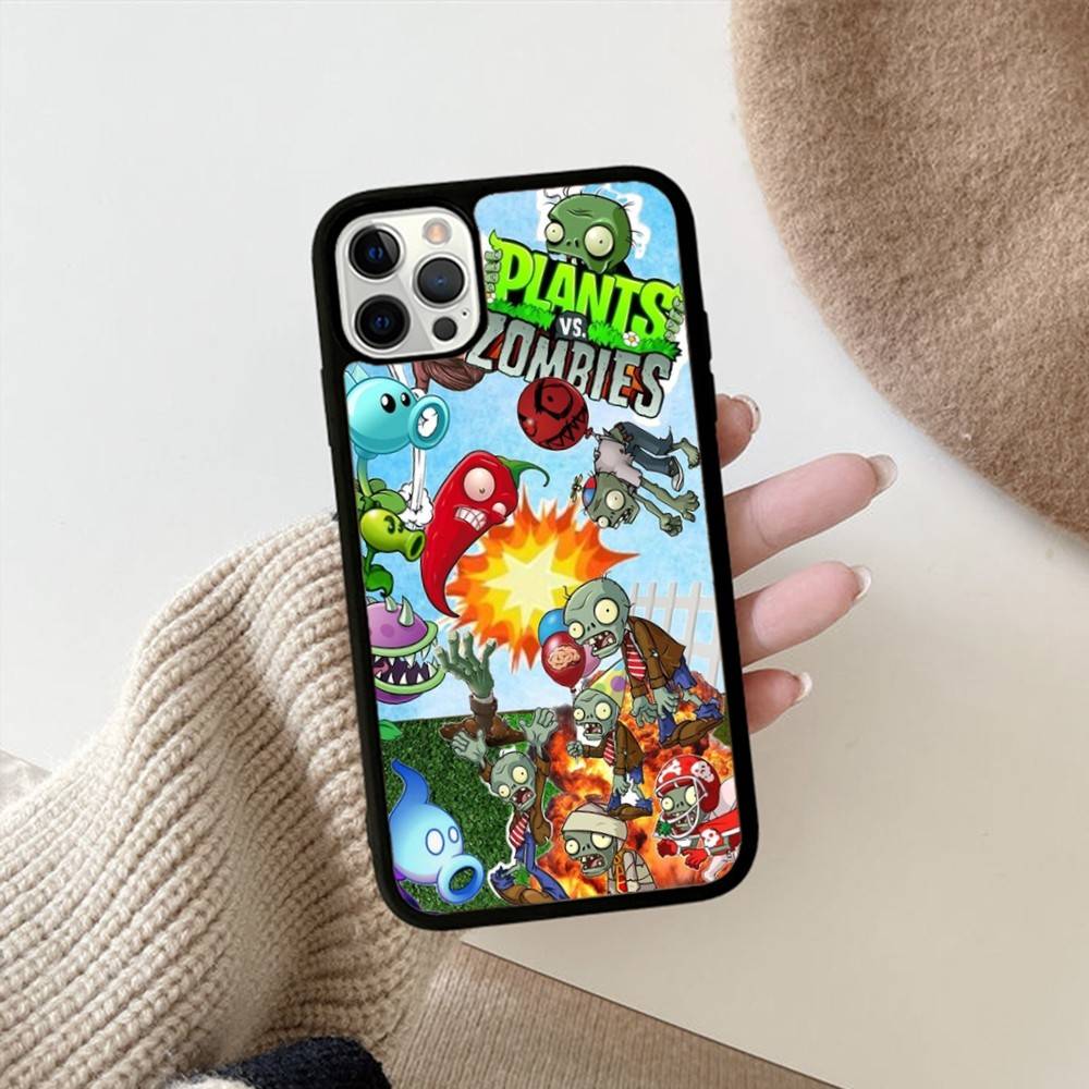 Game P-Plants Z-Zombies For Iphone 17 Air 16 15 14 13 12 11 Pro Max TPU+PC Plus Shockproof Back Phone Cover