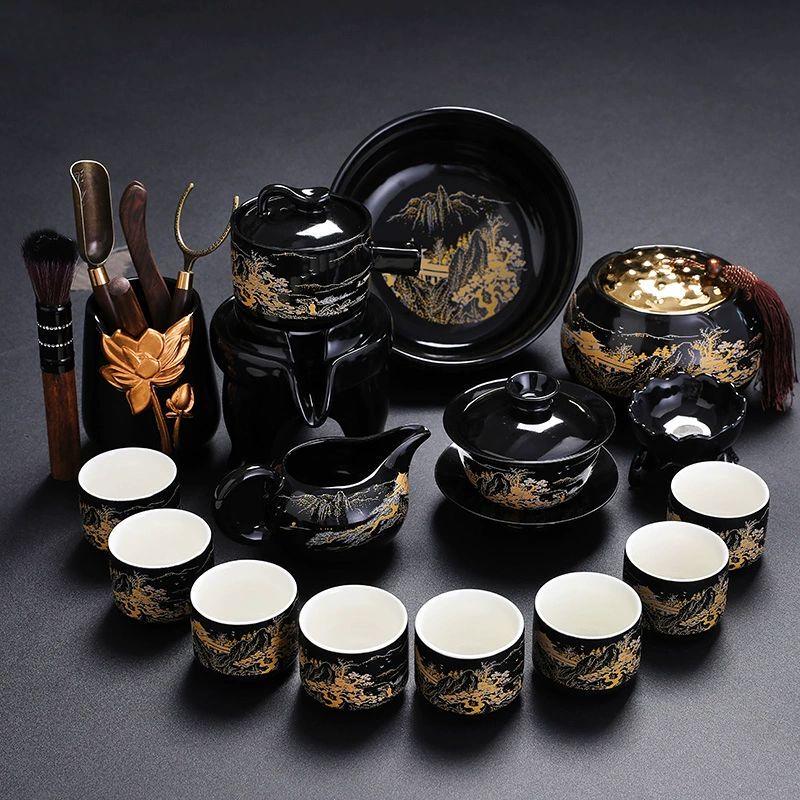 Light Luxury Japanese Automatic Ceramic Tea Set