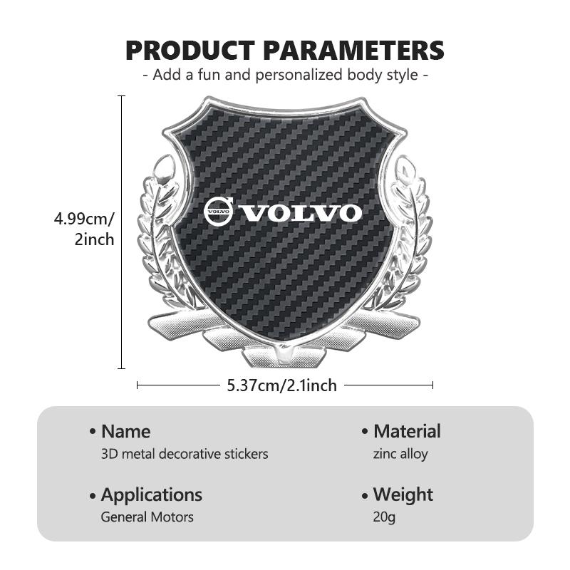 Car Body 3D Stickers Wheat Ears Styling Emblem Decals Decoration For Volvo S60 S80 S90 C30 XC40 XC60 XC70 XC90 V40 V60 V90 T6