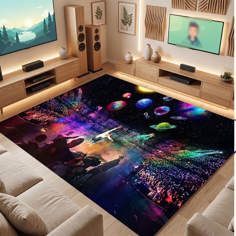 Coldplay Rug Soft Thick Non Slip Floor Carpet for Bedroom Living Room Home Decor