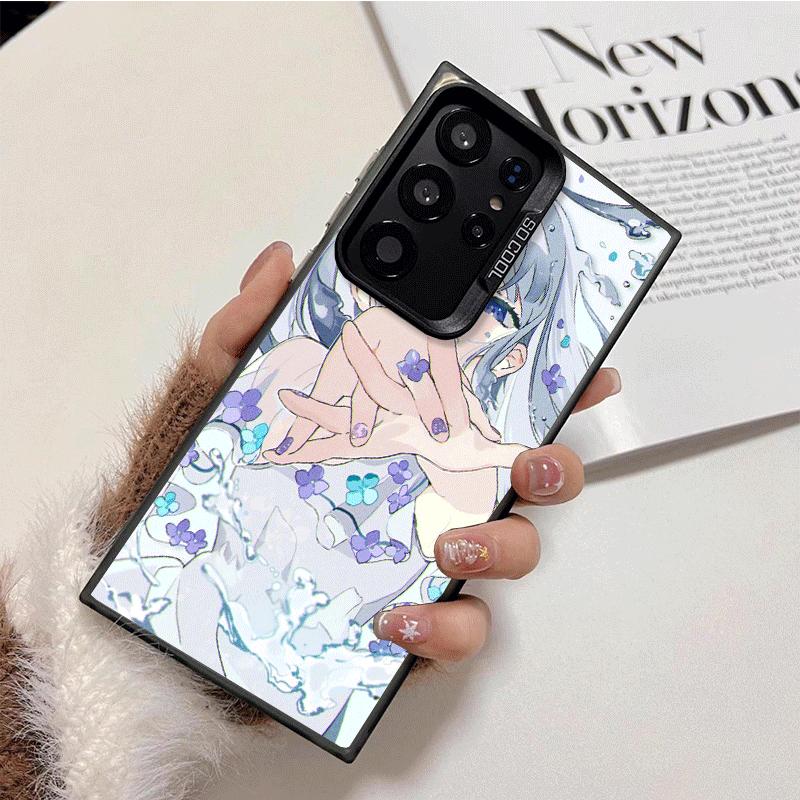 Anime Kwaii Girl Ins Style Soft Phone Case for Samsung Galaxy S24 S25 FE S26 Edge S23 Ultra S22 Plus S21 + Shockproof Cover Back
