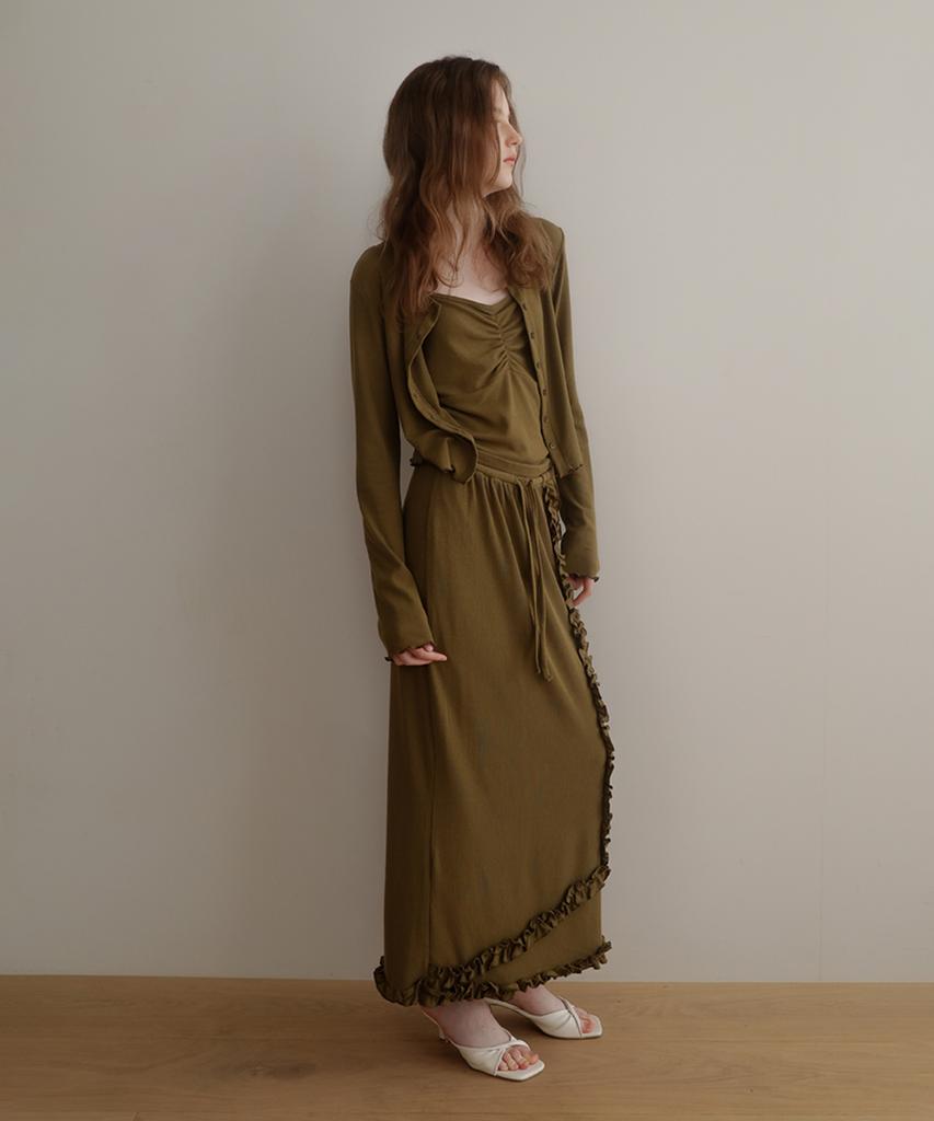 Shearing Mona Skirt_[Khaki]