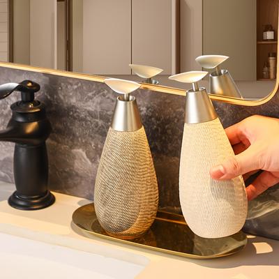 [Hand Soap Dispenser] Vintage Bohemian Style Hand Soap Dispenser with Stainless Steel Pump, Suitable for Bathroom and Kitchen