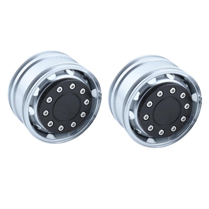 2pcs RC Truck Metal 20mm/25mm Width Wheel Drive/Bearing Hub Rim for 1/14 Tamiya SCANIA 770S 56368 VOLVO ACTROS MAN Model Car