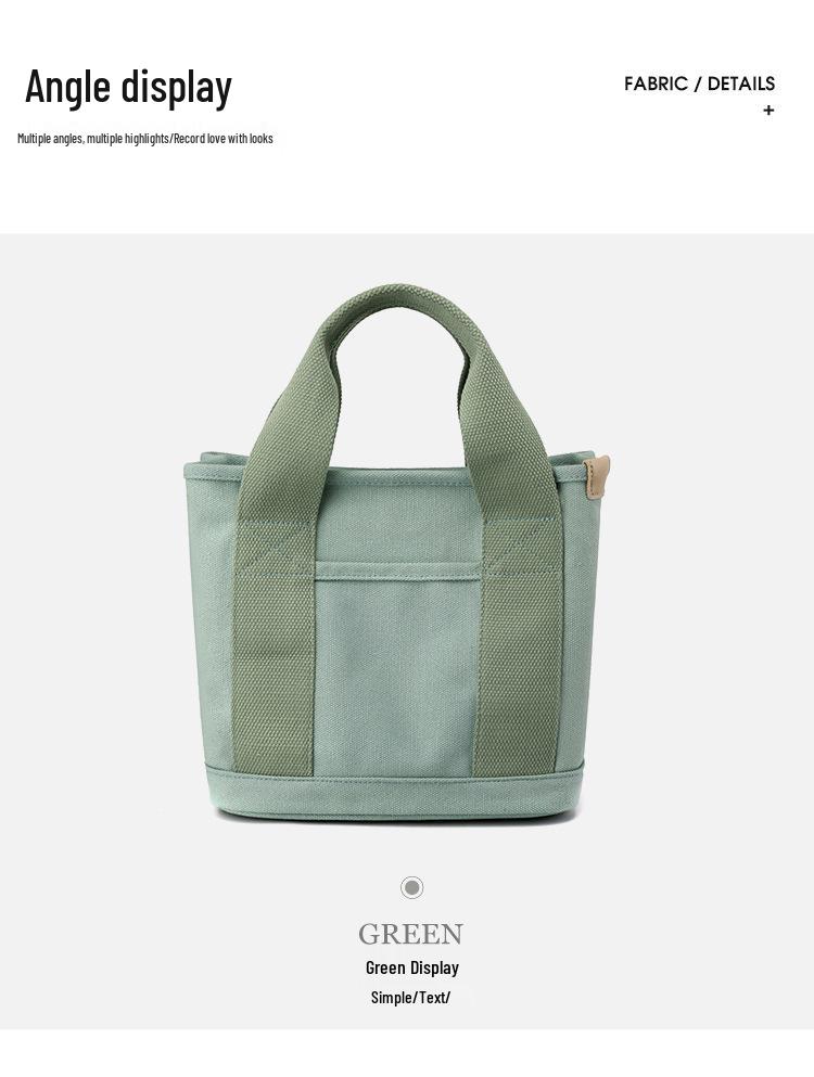 Japanische Mille-Feuille Umhängetasche - Minimalistische Canvas-Tasche mit Reißverschluss