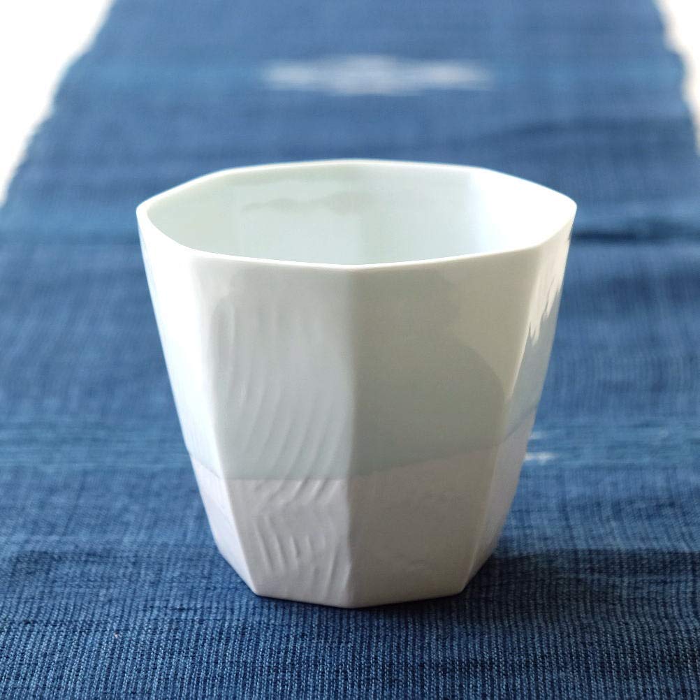 

Shochu белый Arita shochu, изготовленный из синего и белого фарфора, восьмиугольное горное стекло, керамика, посуда, чашка, керамика, Япония, глазурь, [msg3048]
