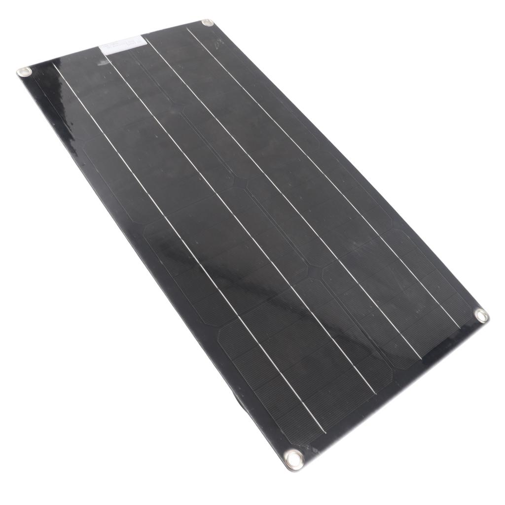 Solar Panel 100W Monocrystalline Lightweight Portable Solar Charger Panel with Wire for RV Tent Roof Black