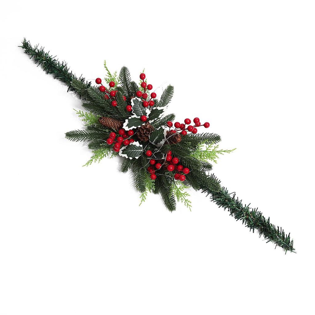 Battery Operated Mailbox Garlands Easy Install Festival Wreath for Wall and Window Ornamentation Party Accessory