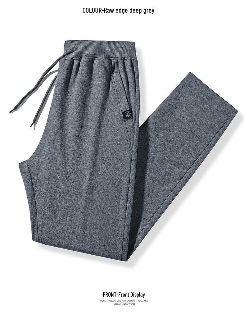 Herren Reine Baumwolle Locker Gerade Bein Jogginghose - Trendig, Lässig, Sportliche Hosen mit Bündchen am Knöchel für Frühling/Herbst.