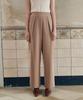 Adowl Button Wide Slacks - Beige