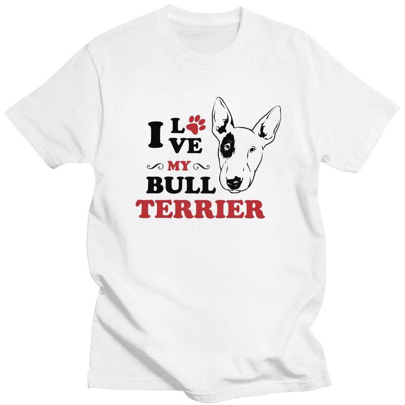 

Custom I Love My Bull Terrier T Shirts for Men 100% Cotton Tees Tshirt Short-Sleeve Fashion T-shirt Clothes - Men s Summer Co... S разноцветный