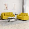 Vidaxl 2-Piece Lounge Set, Upholstered In Velvet, Yellow