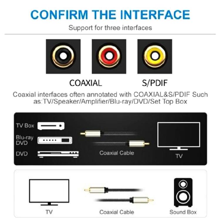 Digital Coaxial Audio Cable Subwoofer Cable RCA to RCA Cable Dual Shielded Cable