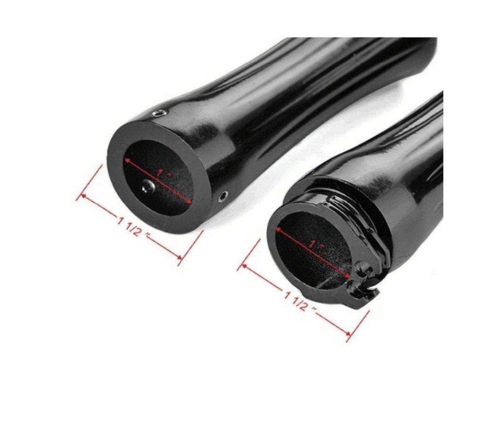 TASWK 2x Aluminum 1" Handlebar Hand Grip for Harley Honda) Kawasaki Suzuki Yamaha Custom Motorcycle (Black)