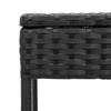 3 Piece Sun Lounger Set with Cushions Black Poly Rattan