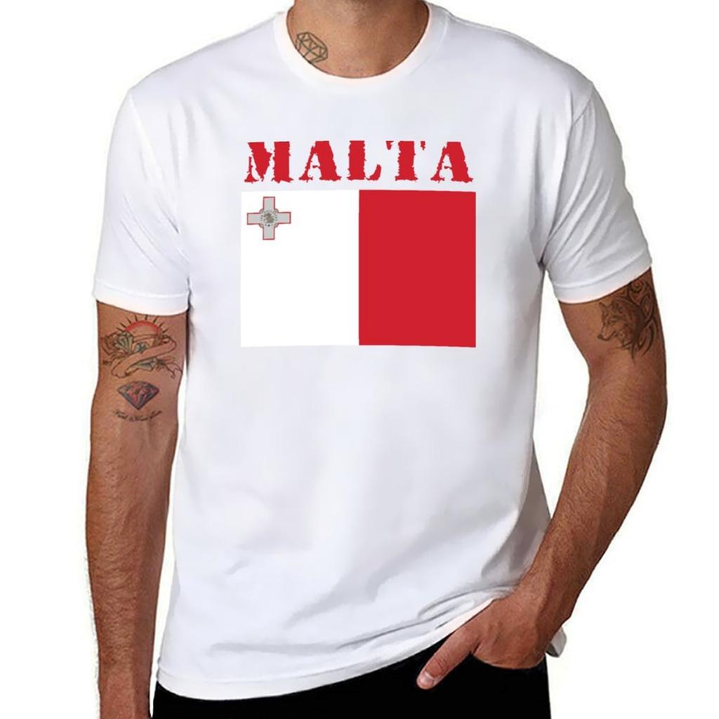 Malta T-Shirt Basic Einfach Lässig Kurzarm T-Shirt