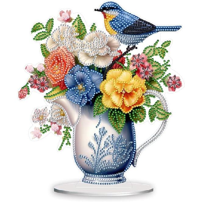 ARTopet DIY Diamond Desktop Ornament Special Shaped Crystal Diamond Art Painting Tabletop Ornaments Single Sided Diamond Ornament for Adult Beginner