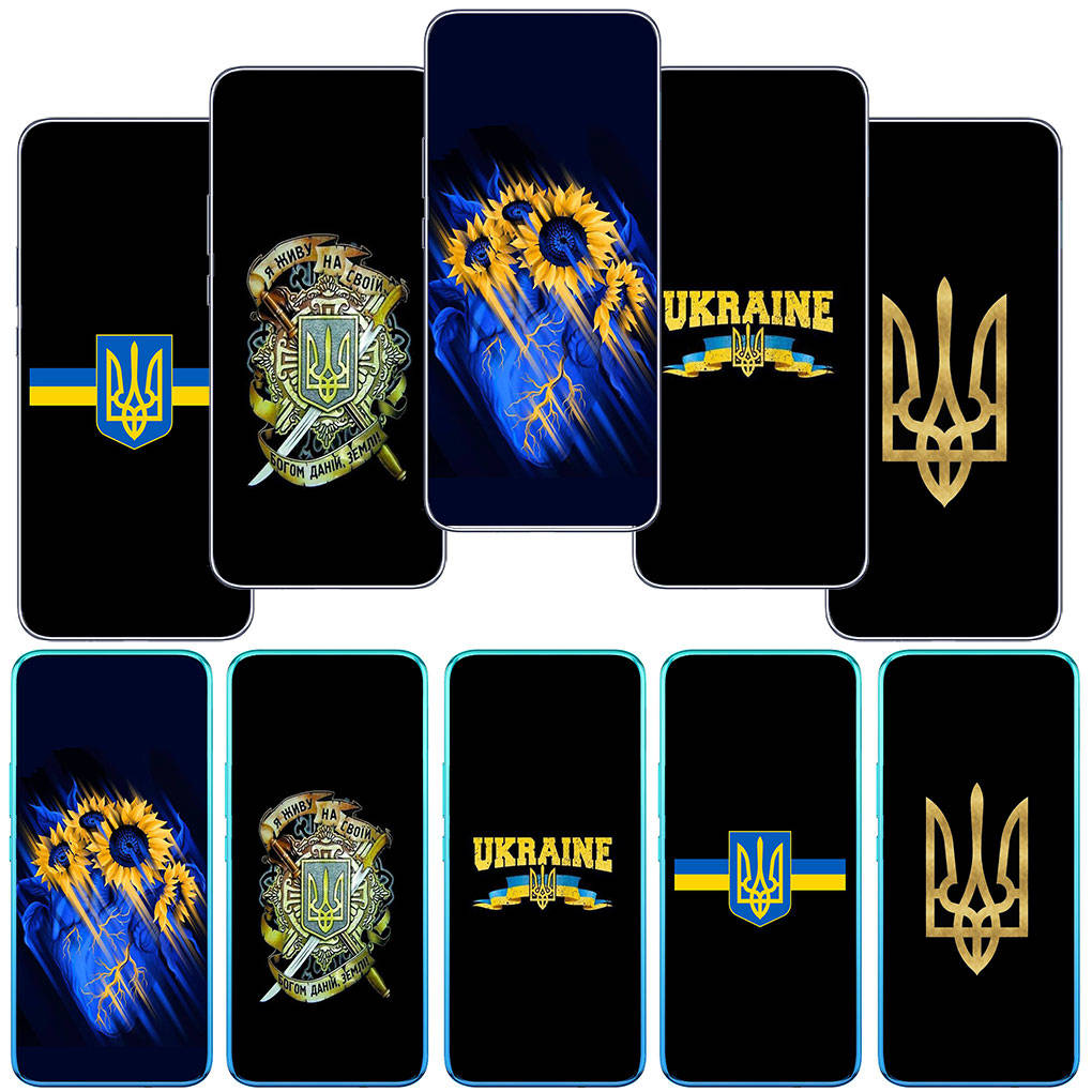 

для Motorola Moto Edge 40 30 neo G54 G24 G84 iPhone 15 14 Xiaomi Redmi Note 13 12 11 Pro Samsung Galaxy A54 желтый чехол для телефона с флагом и картой Украины