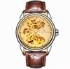 Top Luxury Golden Full Stainless Steel Men Aautomatic Mechanical Watch Business Hollow Men's Watches Waterproof Mechanical Gifts