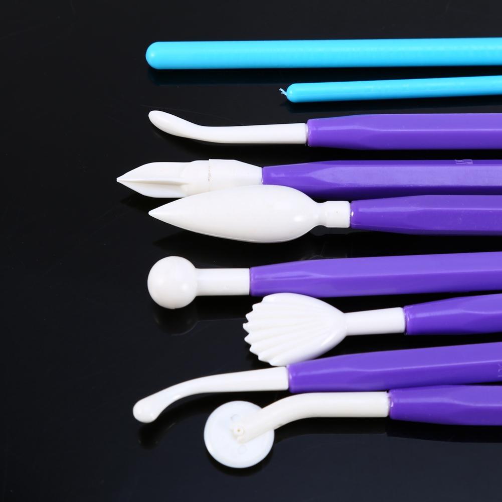 Wholesale 9 Pcs DIY Double Heads Pottery Clay Sculpture Carving Tools Home DIY Plastic Kids