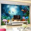 3d Cartoon Wallpaper Underwater World Photo Wall Painting Children's Bedroom Cartoon Mural Decor Wall Paper For Walls 3d