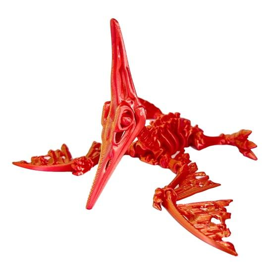 3D Printed Dinosaur Figurine Movable Joints Tyrannosaurus Mosasaur Stegosaurus Ankylosaur Pterosaur Velociraptor Model Stress Relief Dino Fidget Toy