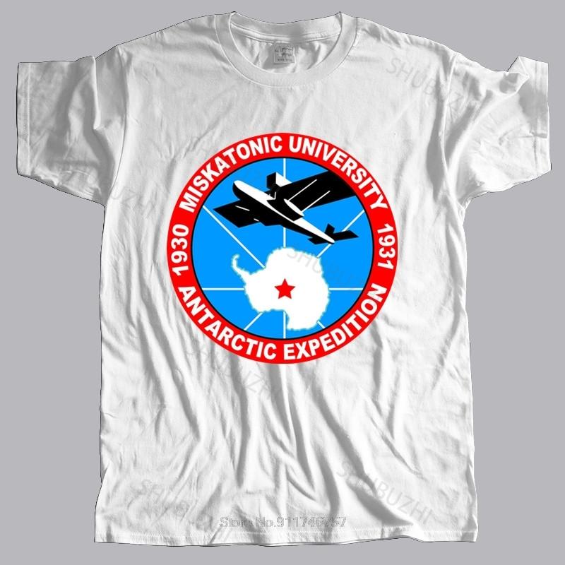 t-shirt men crew neck tees Miskatonic University 1930 Antarctic Expedition Ii Vintage T-Shirt Lovecraft cotton tshirt